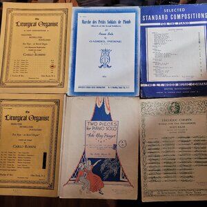 Vintage Sheet Music Lot of 8 Piano (Chopin, Pierné, Rossini, Piaget, Ewing)